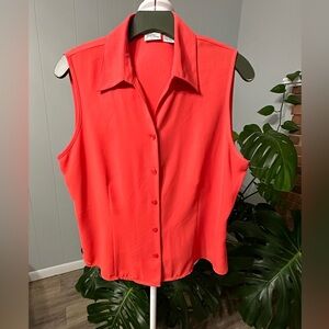 Giorgio Fiorelli sleeveless button down shirt size Large excellent condition